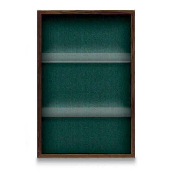 United Visual Products Outdoor Enclosed Combo Board, 48"x36", Satin Frame/Black Porc & Pearl UVCB4836OD-BLKPORC-PEARL - main